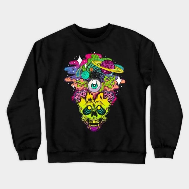 Cranium Cosmos Crewneck Sweatshirt by InkyMcStapleface